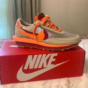 Nike sacai x clot x LDWaffle ‘net orange blaze’
